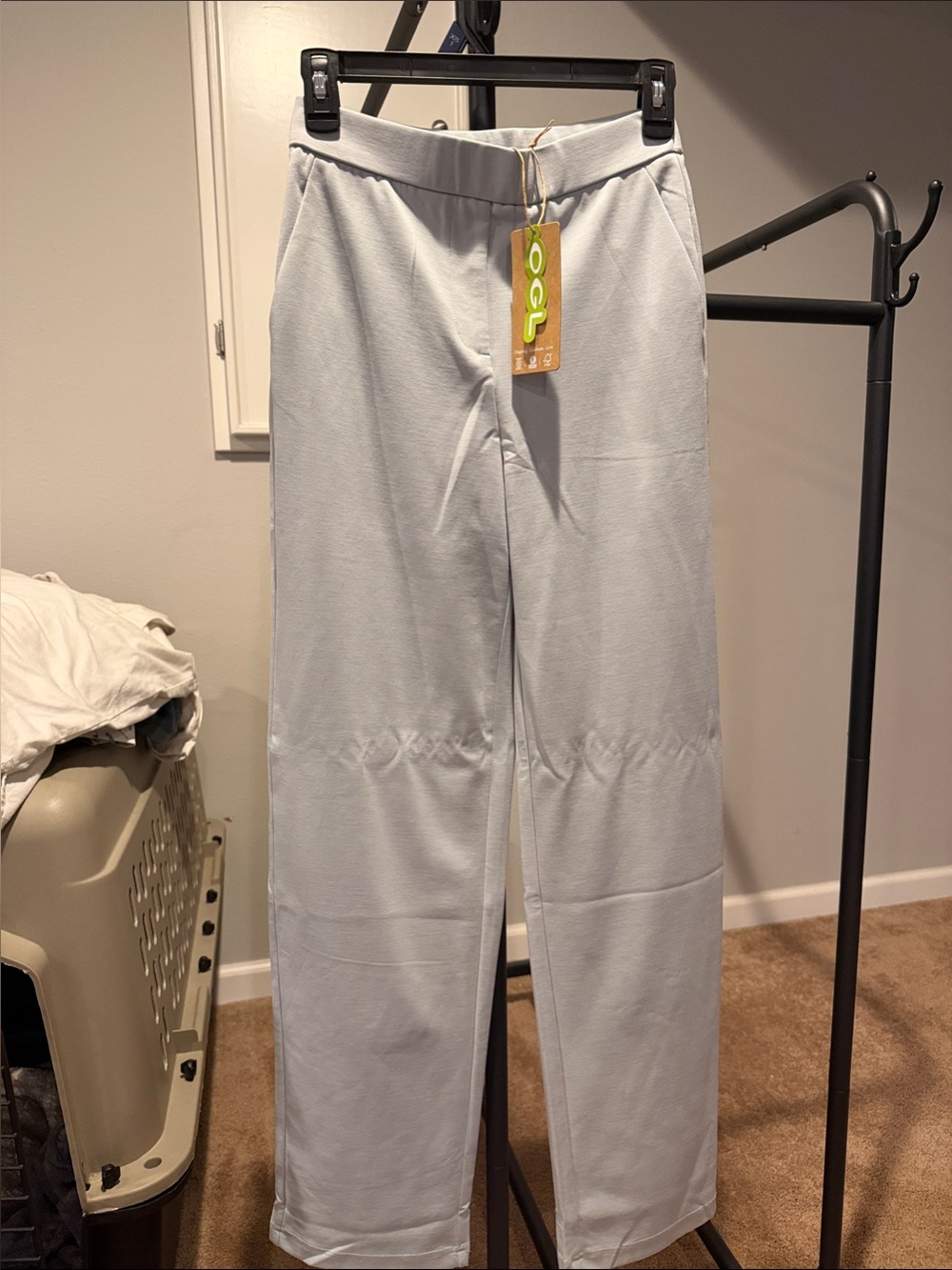 OGL- Women’s Light Gray Straight-Leg Pants
